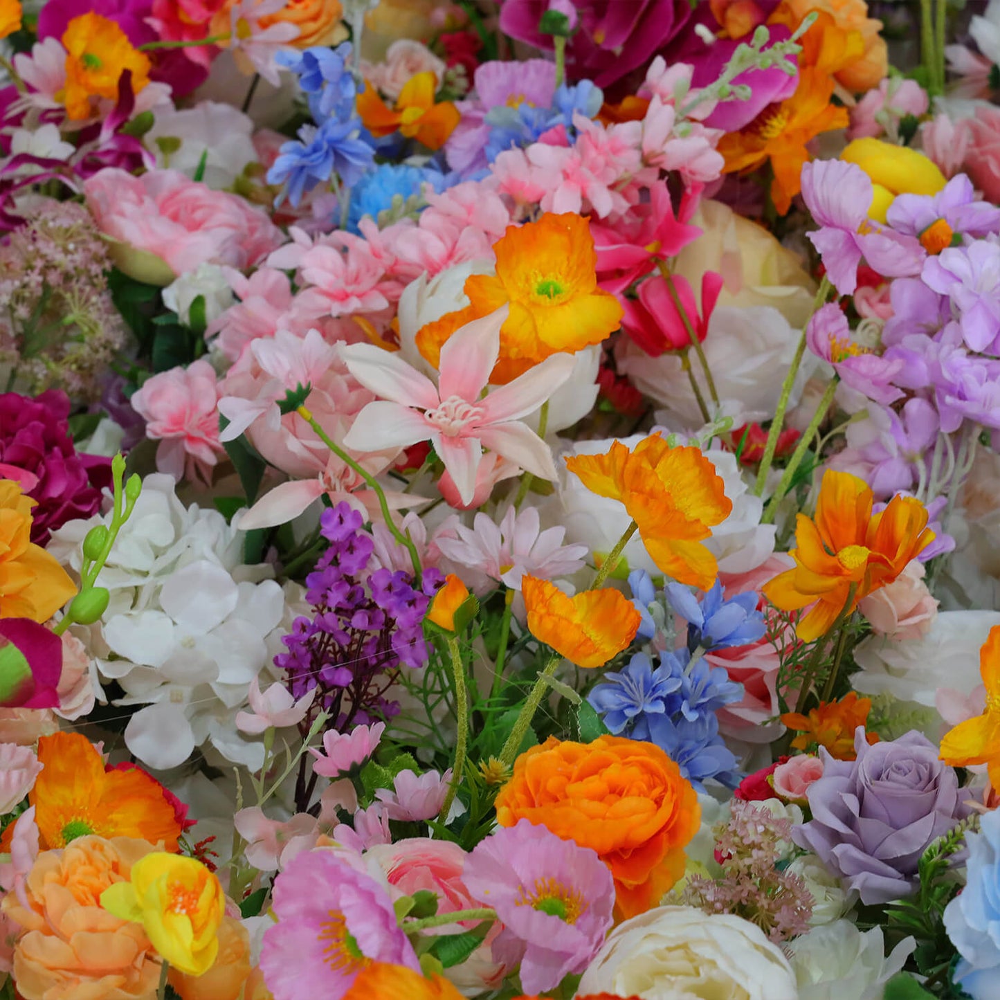 Colorful Artificial Wedding Flower Wall Backdrop For Event Wedding&Birthday Decoration-ubackdrop