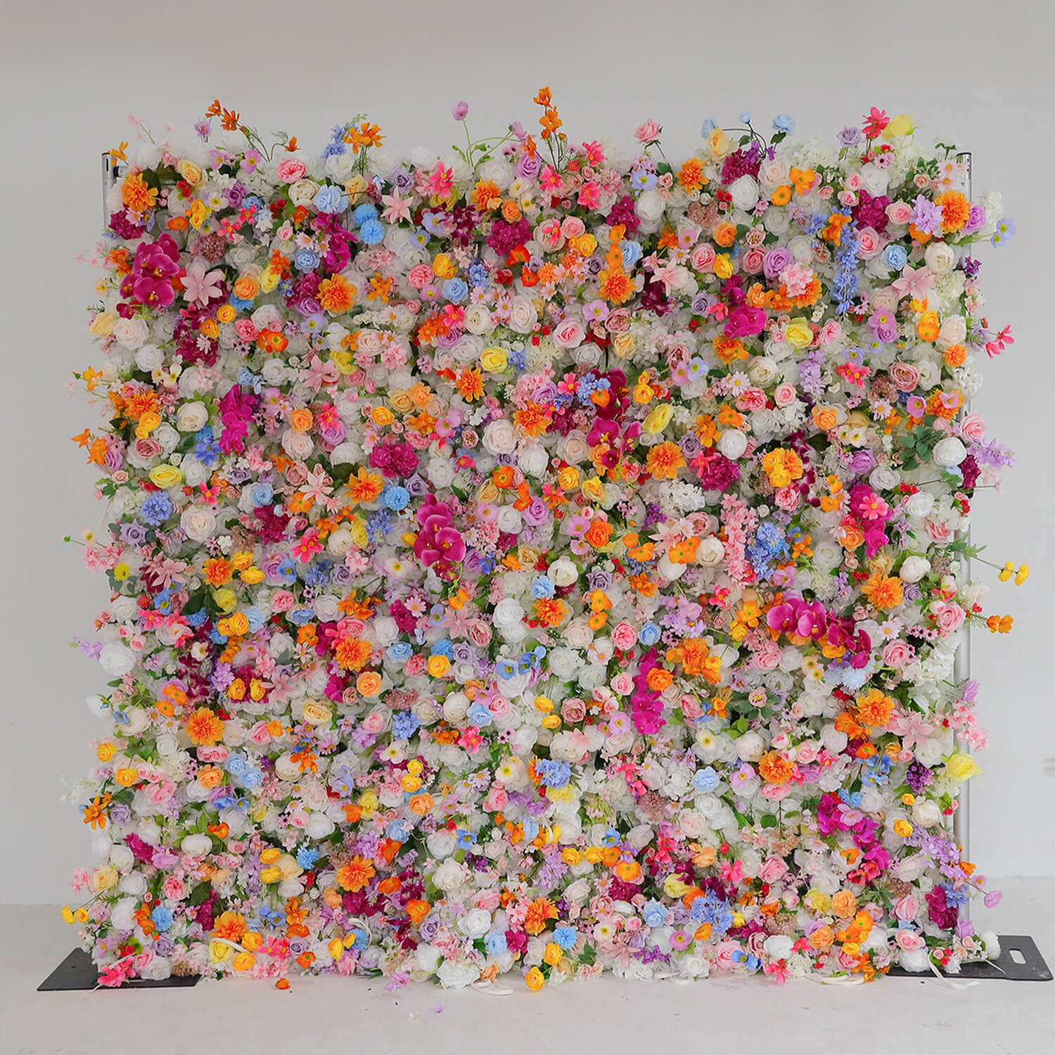 Colorful Artificial Wedding Flower Wall Backdrop For Event Wedding&Birthday Decoration-ubackdrop