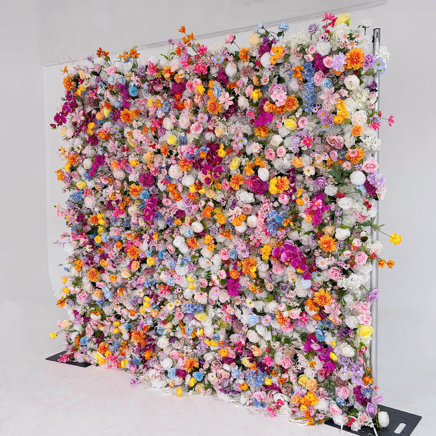 Colorful Artificial Wedding Flower Wall Backdrop For Event Wedding&Birthday Decoration-ubackdrop