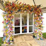 Colorful Arch Artificial Flower Wall For Event Wedding