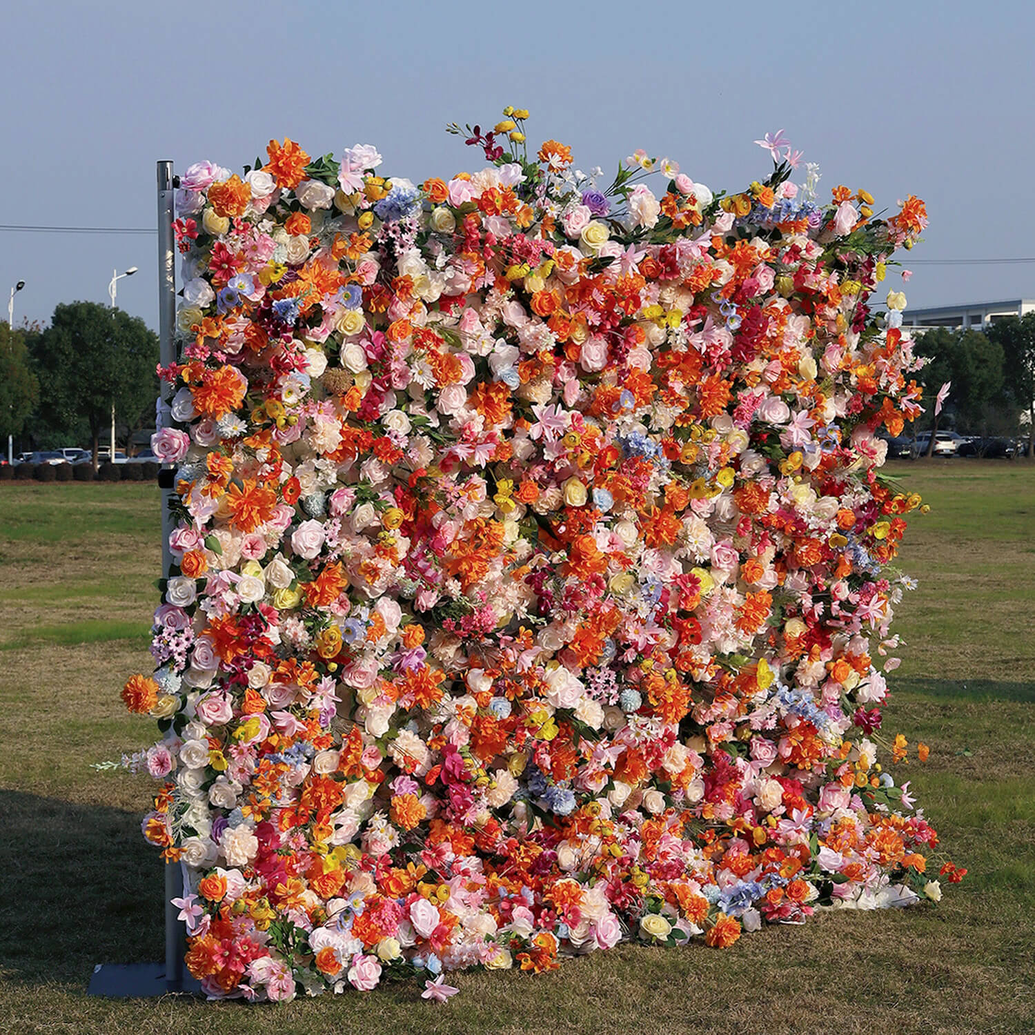 Colorful Artificial Wedding Flower Wall Backdrop For Event Wedding&Birthday Decoration-ubackdrop