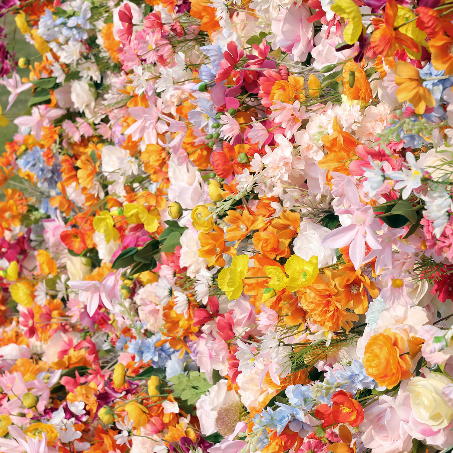 Colorful Artificial Wedding Flower Wall Backdrop For Event Wedding&Birthday Decoration-ubackdrop