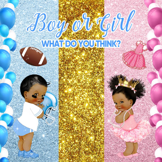 Boy or Girl Gender Reveal Backdrop