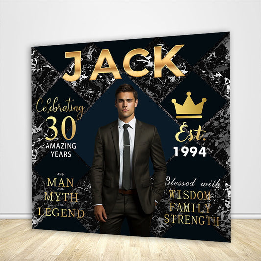 Custom Men 60th 50th 40th Magazine Cover Birthday Banner-ubackdrop