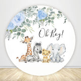 Cute Jungle Animals Birthday Baby Shower Classic Backdrop