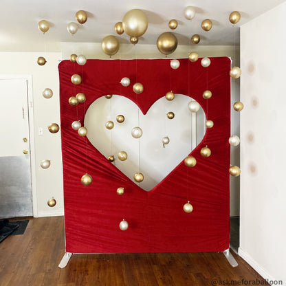 6x6.8ft Cutout Heart Frame for Wedding Party Decor Backdrop Stand-ubackdrop