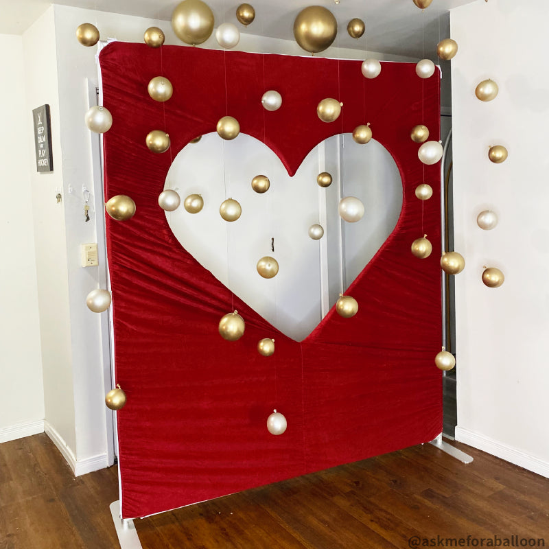 6x6.8ft Cutout Heart Frame for Wedding Party Decor Backdrop Stand-ubackdrop