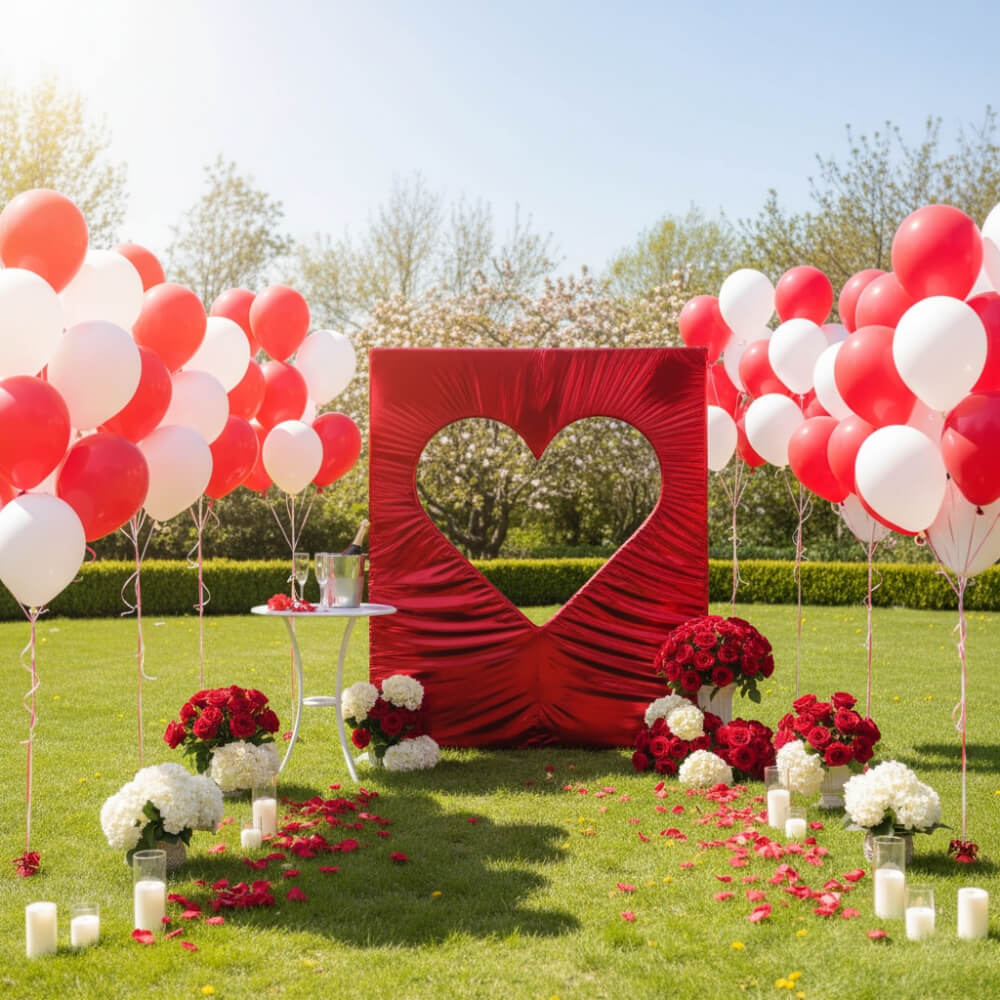 6x6.8ft Cutout Heart Frame for Wedding Party Decor Backdrop Stand