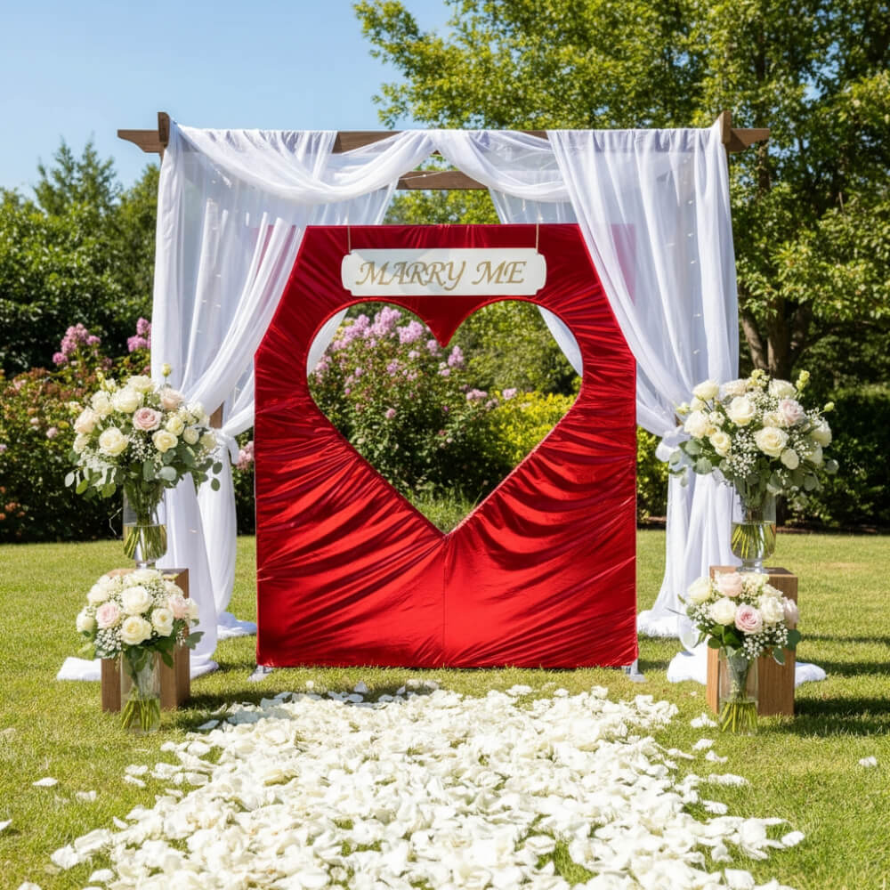 6x6.8ft Cutout Heart Frame for Wedding Party Decor Backdrop Stand