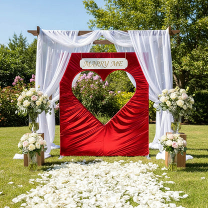 6x6.8ft Cutout Heart Frame for Wedding Party Decor Backdrop Stand