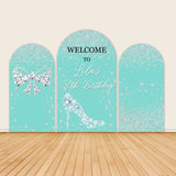 Diamond Bow and High Heels 30th 40th 50th 60th Birthday Backdrop Covers