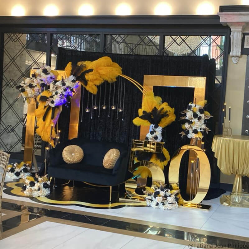 6.5ft Wedding Arch Backdrop Stand Double Layer Round Stand Party Decoration