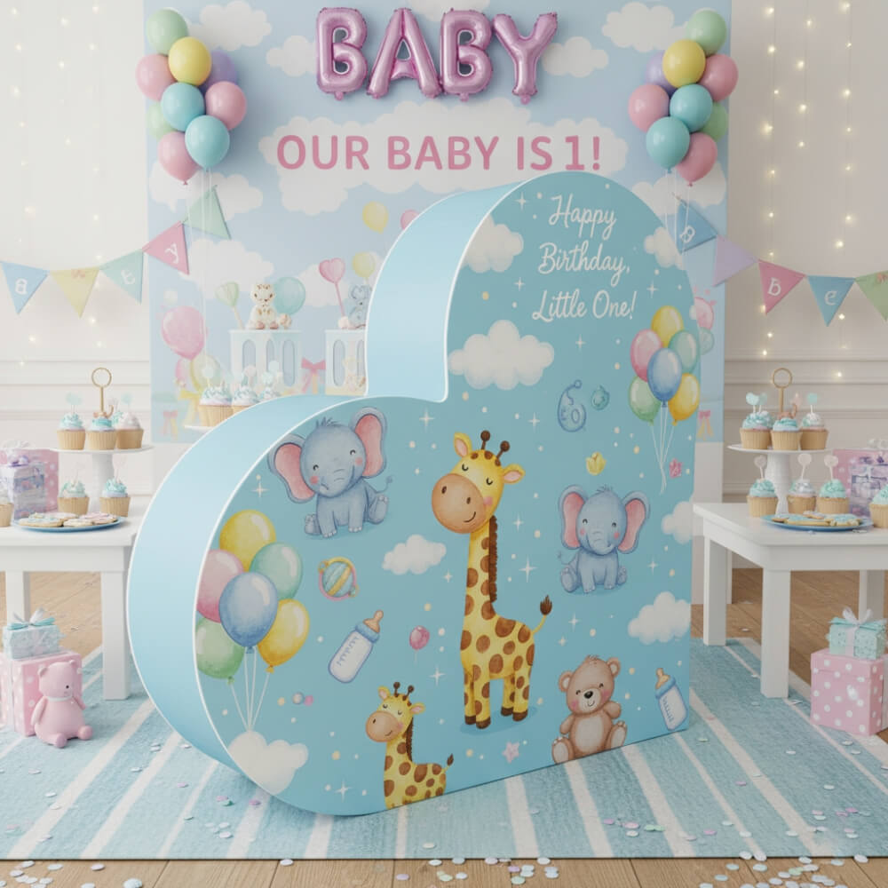 3D 8x8ft Double Layer Side Laying Heart for Party Decor Backdrop Stand-ubackdrop