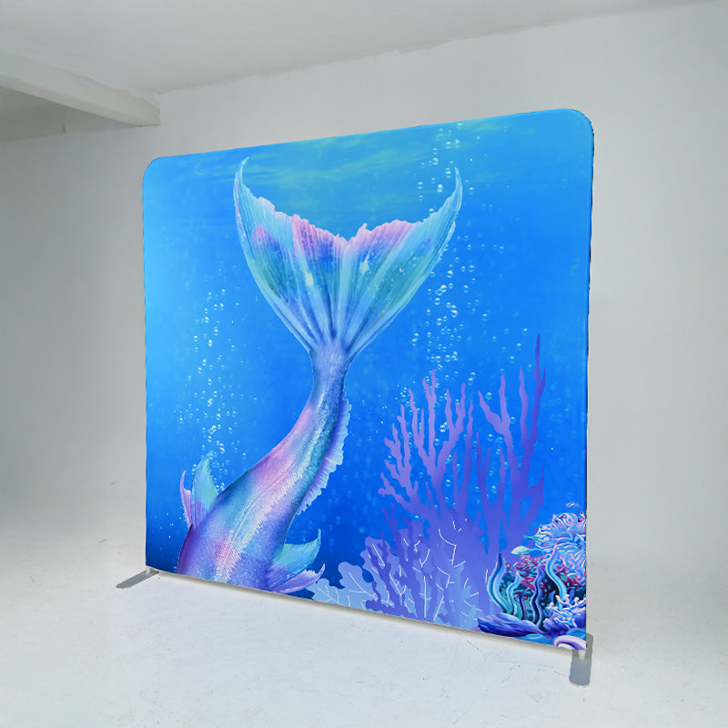 8x7.5ft Double-sided Tension Fabric Pillow Backdrop Cover and Stand-ubackdrop