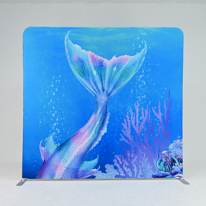 8x7.5ft Double-sided Tension Fabric Pillow Backdrop Cover and Stand-ubackdrop