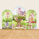 Fairy with Treehouse Party Backdrop Cover