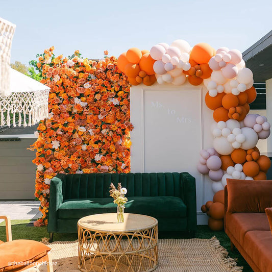 Fall Garden Fabric Artificial Flower Wall for Wedding Decoration-ubackdrop