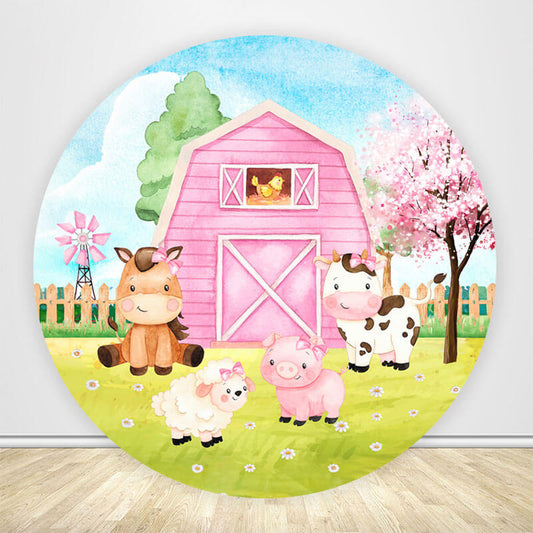 Farm Party Theme Kids Birthday Party Backdrop Decoration-ubackdrop