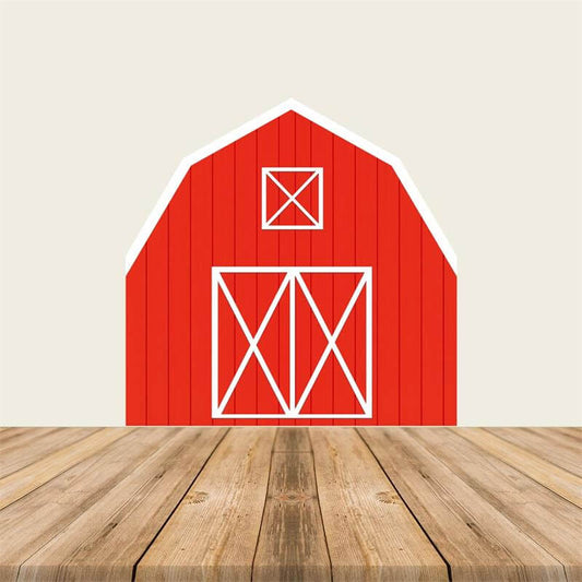 Farm Theme Party Decoration Red Barn Backdrop for Birthday Party-ubackdrop