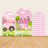 Farm Theme Baby Shower Newborn Kids 1st Birthday Arched Wall Backdrop