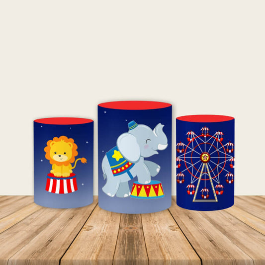 Fireworks Circus Carnival Birthday Party Pedestal Cover-ubackdrop