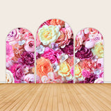 Flowers Arch Backdrop Cover Pink Rose