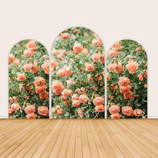Flowers Arch Wedding Backdrop Cover-ubackdrop