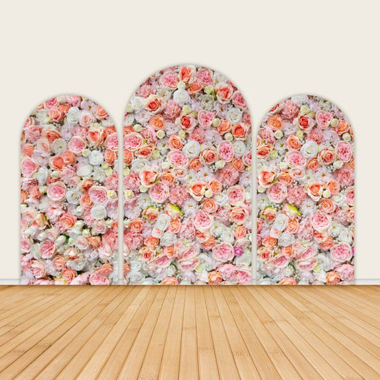 Flowers Chiara Party Backdrop Arched Wall Covers ONLY-ubackdrop