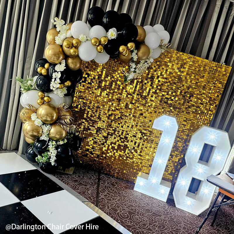 Gold Shimmer Wall Panels – Easy Setup Wedding/Event/Theme Party Decorations-ubackdrop