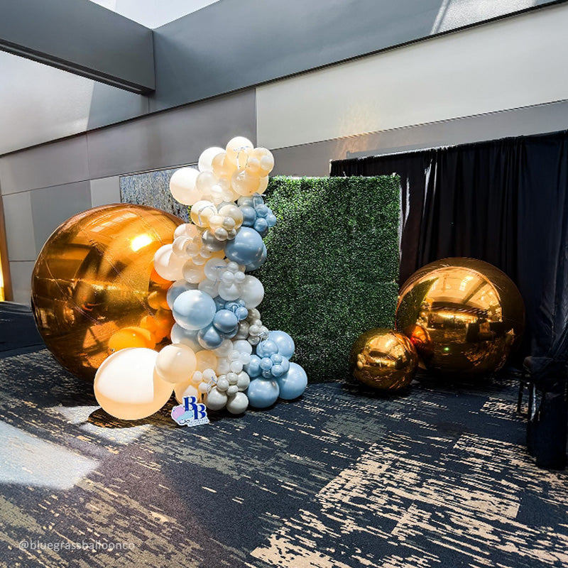 Golden Color Inflatable Mirror Ball Reusable Big Bubble Balloon-ubackdrop