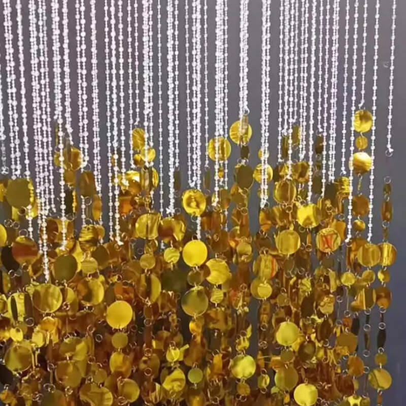 2.6x1ft Sequin Backdrop Curtain with Metal Stand Shimmer Wall Decoration-ubackdrop