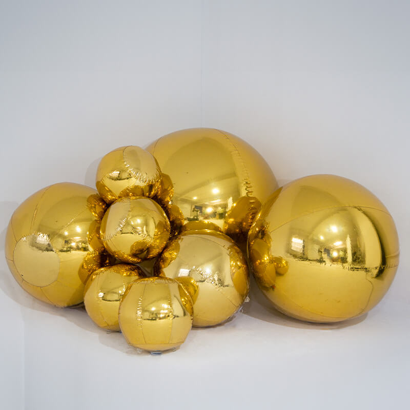 Golden Color Inflatable Mirror Ball Reusable Big Bubble Balloon-ubackdrop