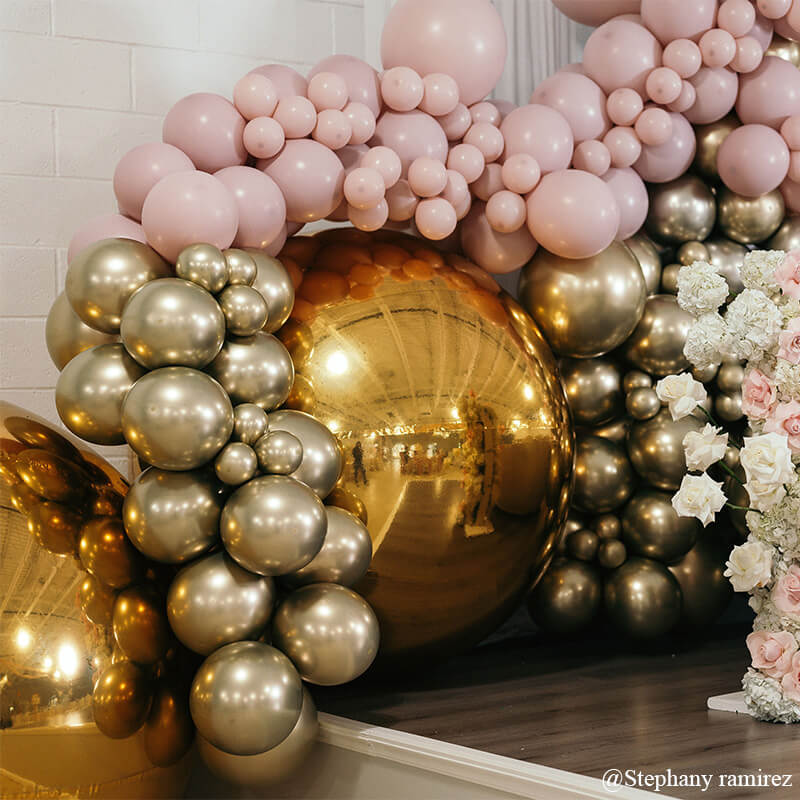 Golden Color Inflatable Mirror Ball Reusable Big Bubble Balloon-ubackdrop