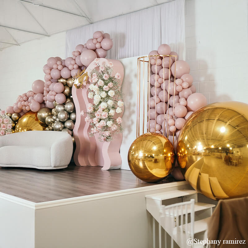 Golden Color Inflatable Mirror Ball Reusable Big Bubble Balloon-ubackdrop