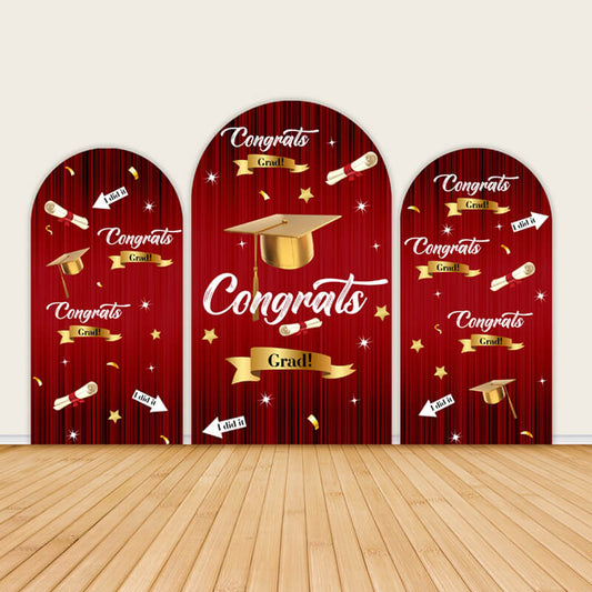 Graduation Grad Chiara Arched Wall Backdrop Covers-ubackdrop