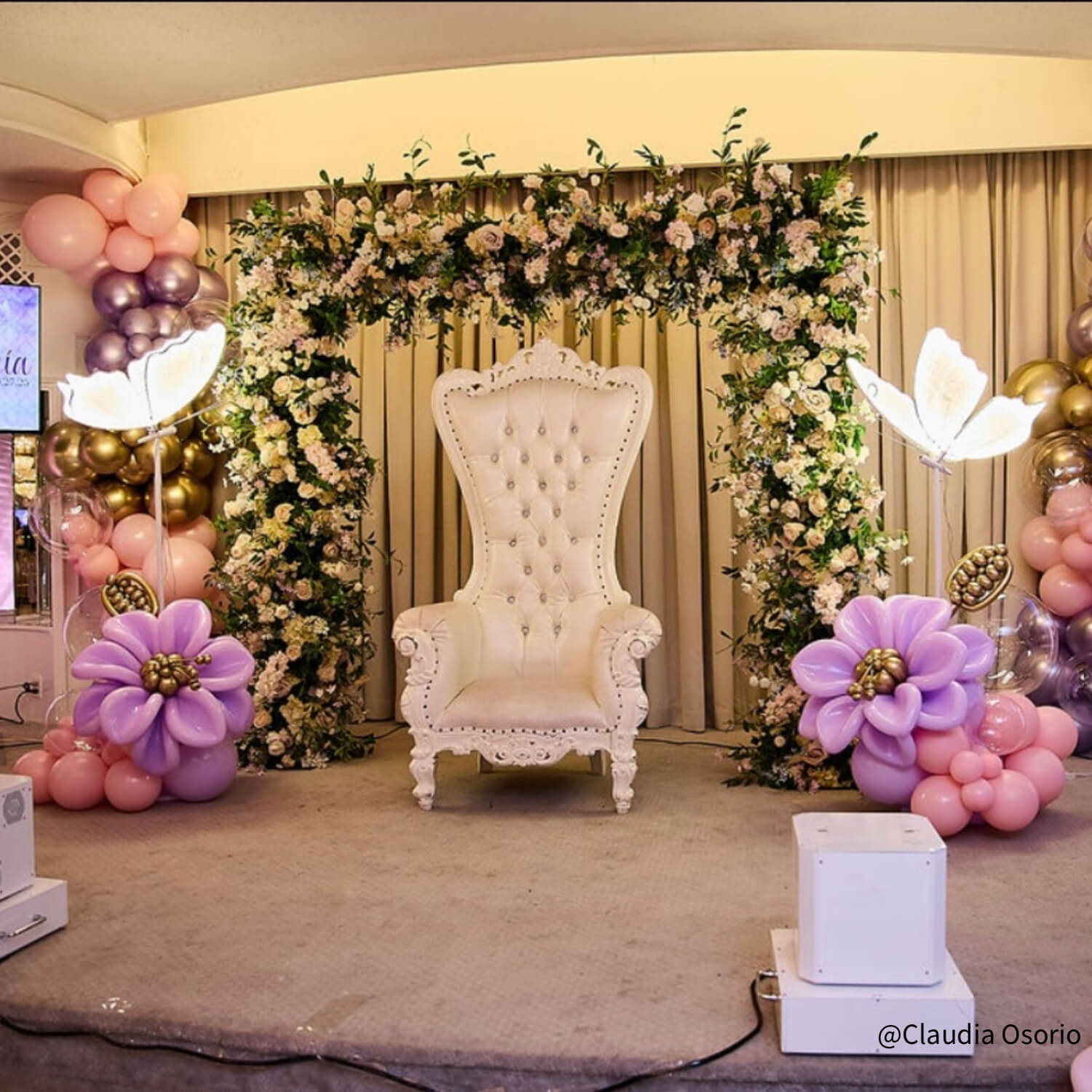 Green and White Fabric Artificial Flower Wall Arch Wedding Birthday Party Decoration-ubackdrop