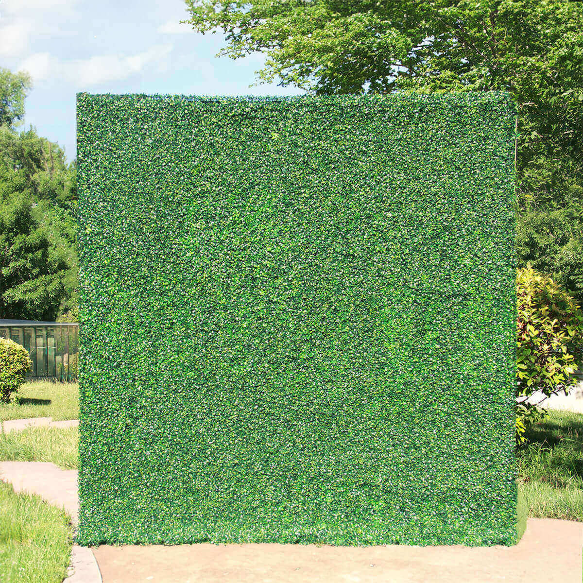 Green Artificial Hedge Flower Wall Backdrop for Wedding, Baby Shower, Jungle Wild Theme Party-ubackdrop