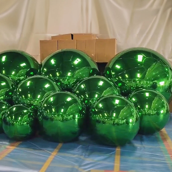 Inflatable Green Green Inflatable Mirror Ball Reusable Big Bubble Balloon – ubackdrop