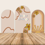 Groovy Birthday Party Arch Wall Backdrop Decorations
