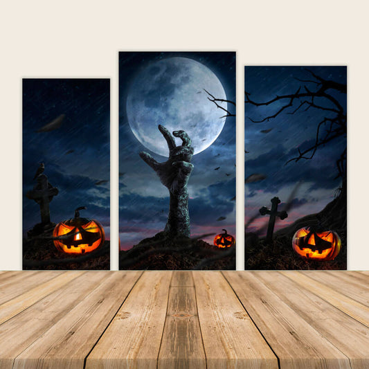 Halloween Horror Night Zombie Hand Party Decoration Backdrop-ubackdrop