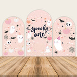 Halloween Pink Theme Cartoon Ghost Party Backdrop Cover