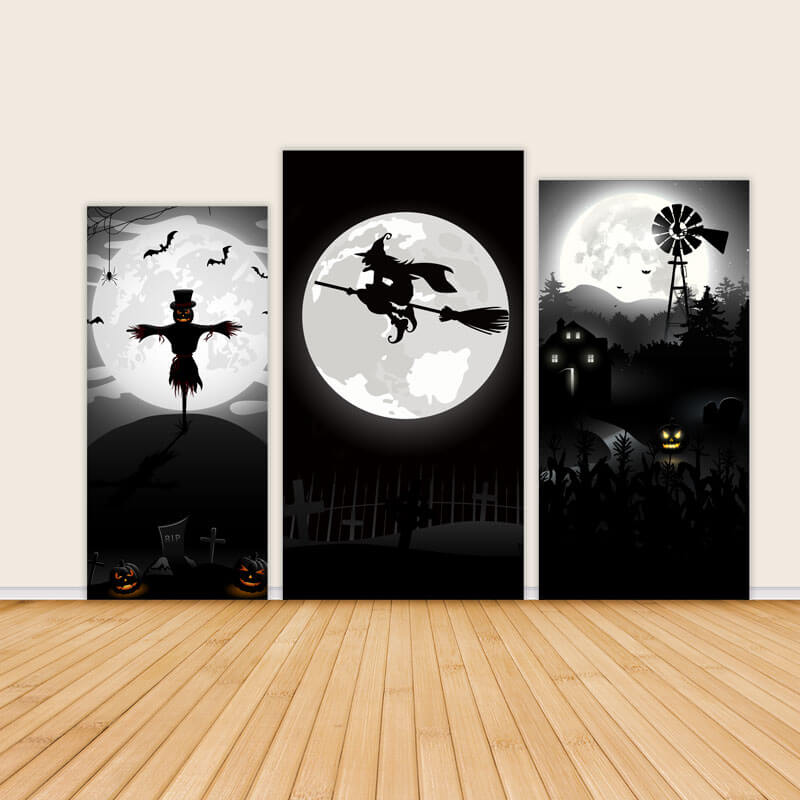 Halloween Witch Theme Party Decoration Backdrop Cover-ubackdrop
