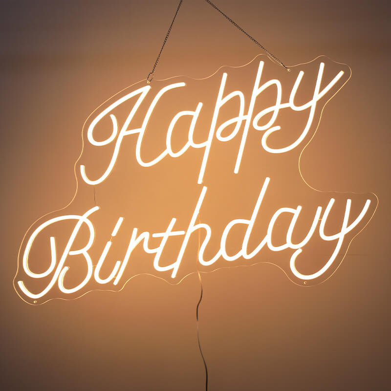 Happy Birthday LED Neon Sign Resuable Party Decoration Backdrop – ubackdrop