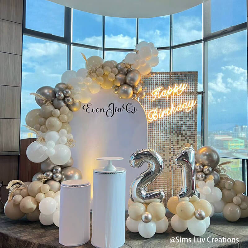 Happy Birthday LED Neon Sign Reusable Party Decoration Backdrop