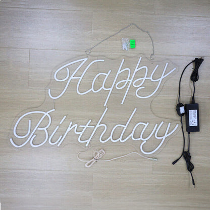 Happy Birthday LED Neon Sign Reusable Party Decoration Backdrop-ubackdrop
