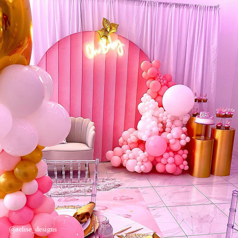Party & Hoop Balloon Circle Loop Flower Arch Photo Booth Backdrop Stand Round Backdrop-ubackdrop