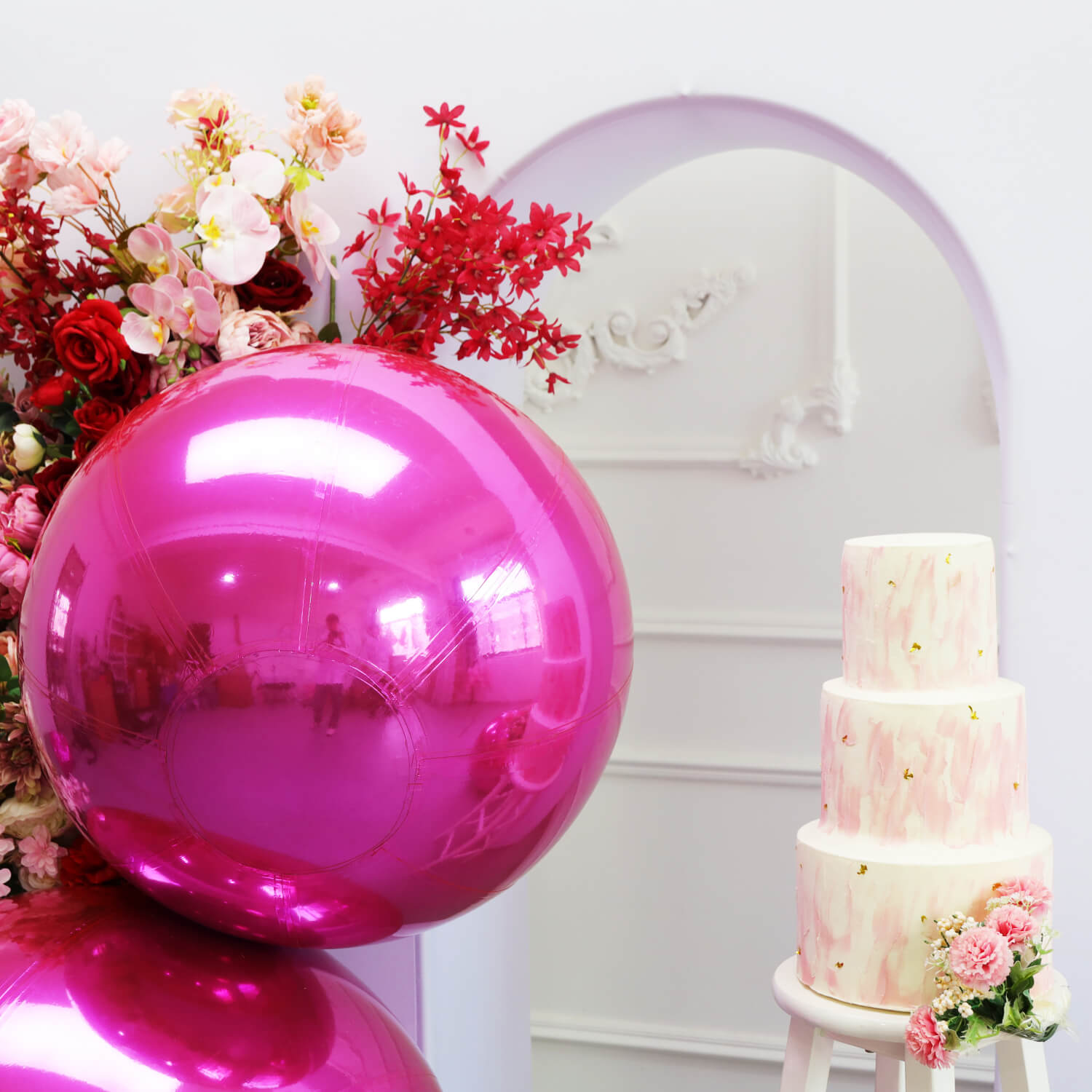 6.5x7.2ft Black Arc de Triomphe Party Backdrop Stand-ubackdrop