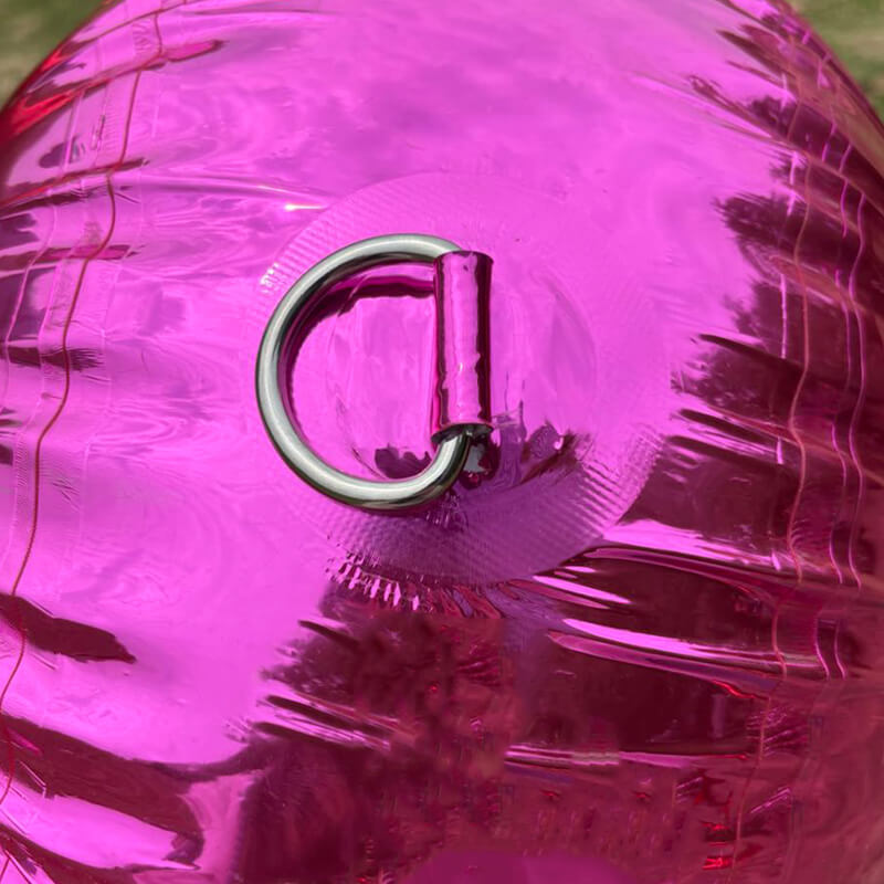 Hot Pink Shiny Hearts Inflatable Mirror Ball Reusable Big Bubble Balloon-ubackdrop