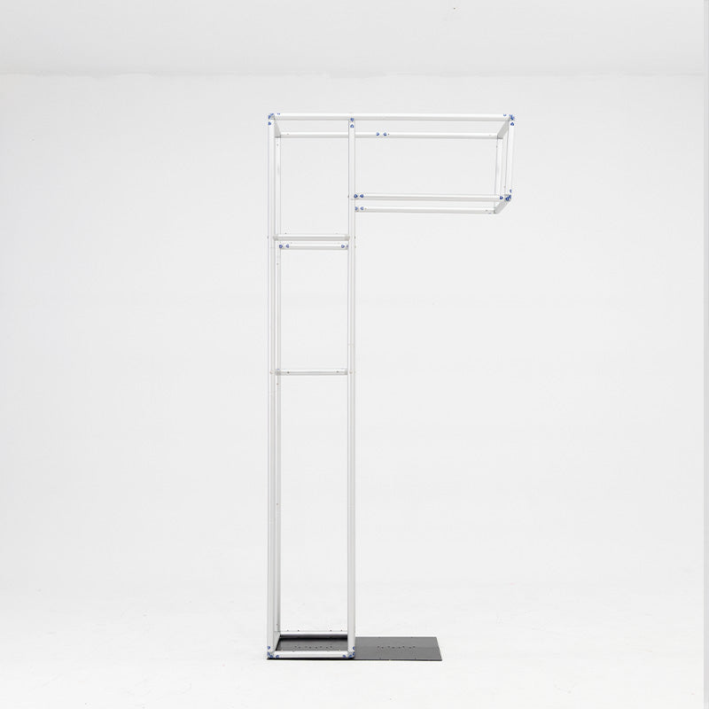 3.7x8.2ft Inverted L-Shaped Stand with Heavy-Duty Base Plate for Event Decorations-ubackdrop