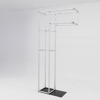 3.7x8.2ft Inverted L-Shaped Stand with Heavy-Duty Base Plate – ubackdrop